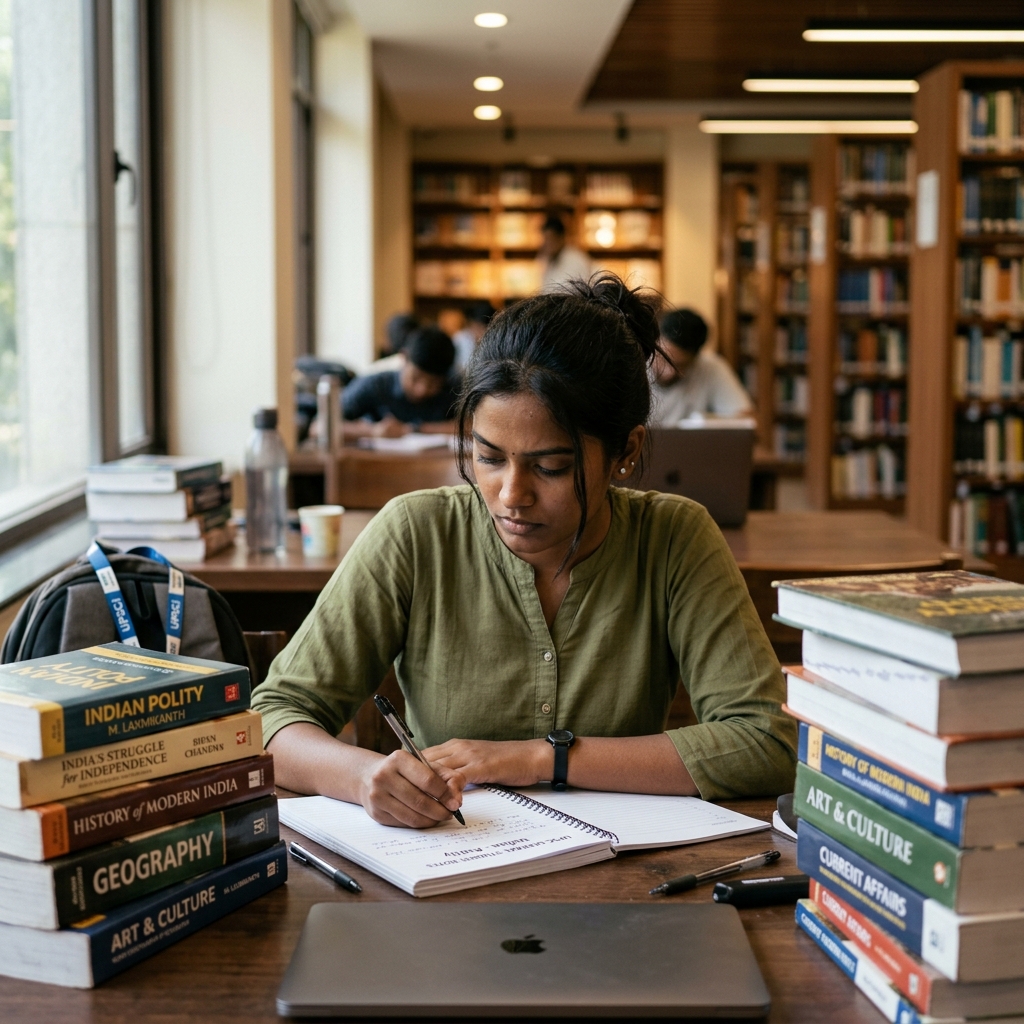 Serious UPSC Aspirant Studying